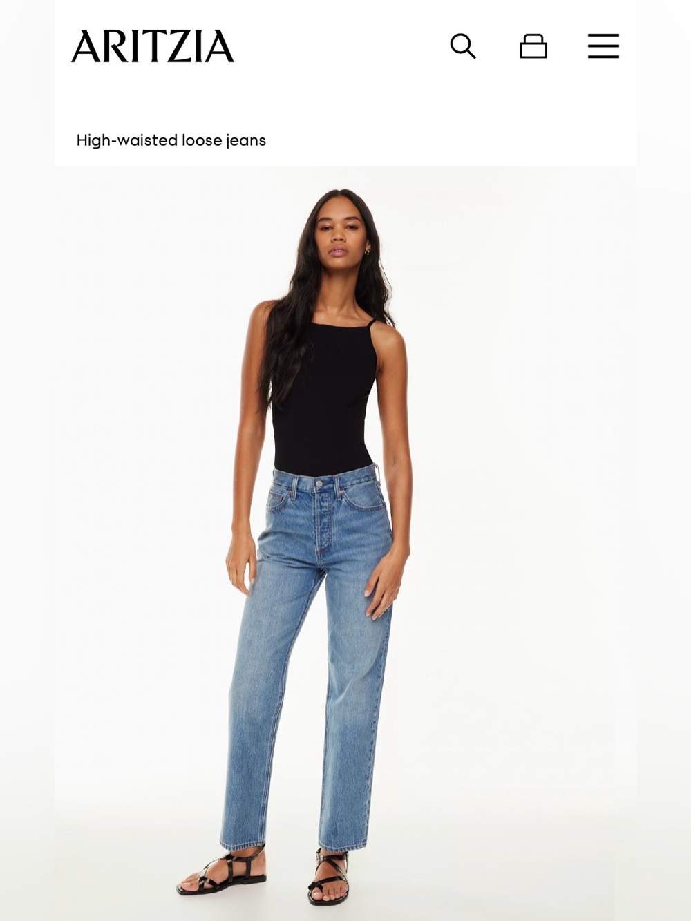 Aritzia denim forum the 90’s Joni highrise loose.